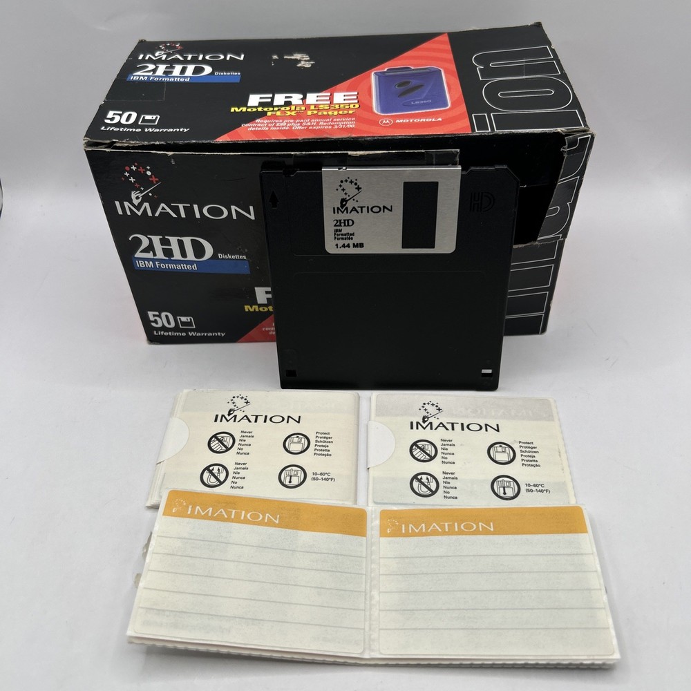45 Imation 2HD 3.5" 1.44 MB IBM Formatted Diskettes