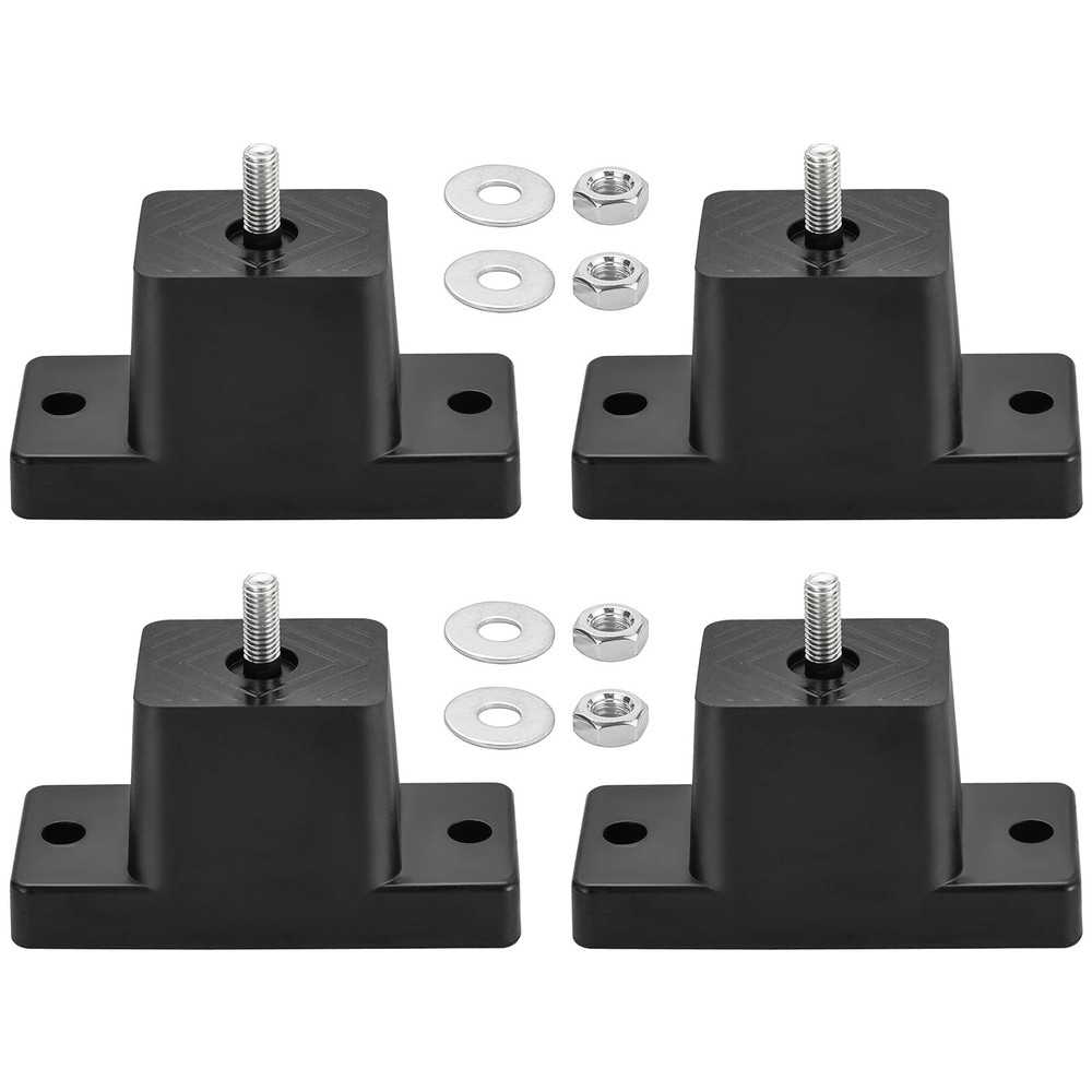 4 Pack Rubber Vibration Isolator Mounting Bracket, Anti-Vibration Rubber Isolato