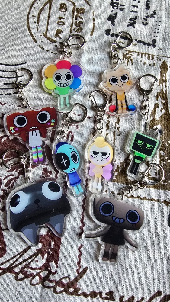 8pcs Set Amine Dandy's World keychain,Keyring/ bag charm/Acrylic Keychains.