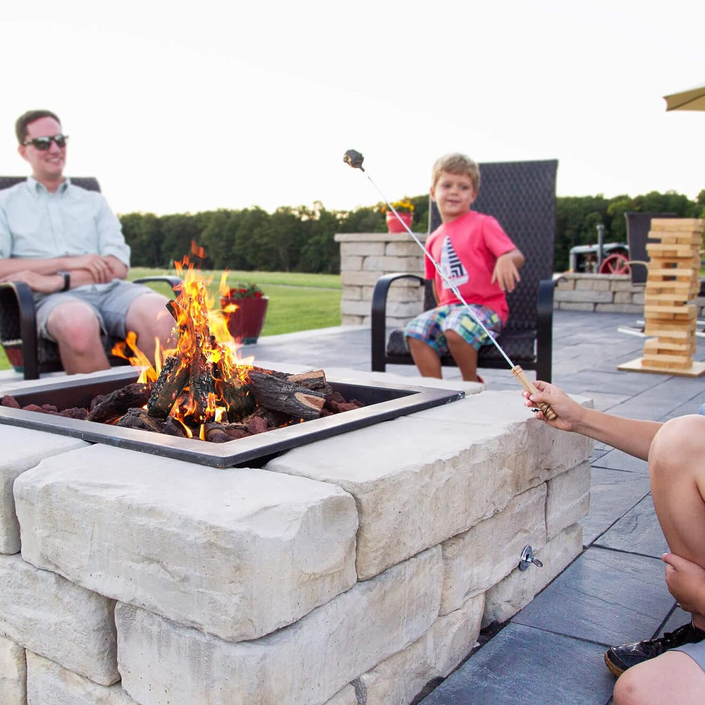 Large Flame Ceramic Wood Logs Fireplace Fire Pit Log Set For All Types Indoor Ou