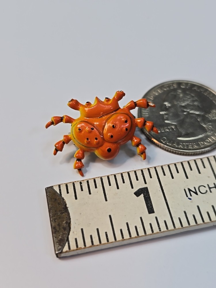 Orange Crab Lapel Pin
