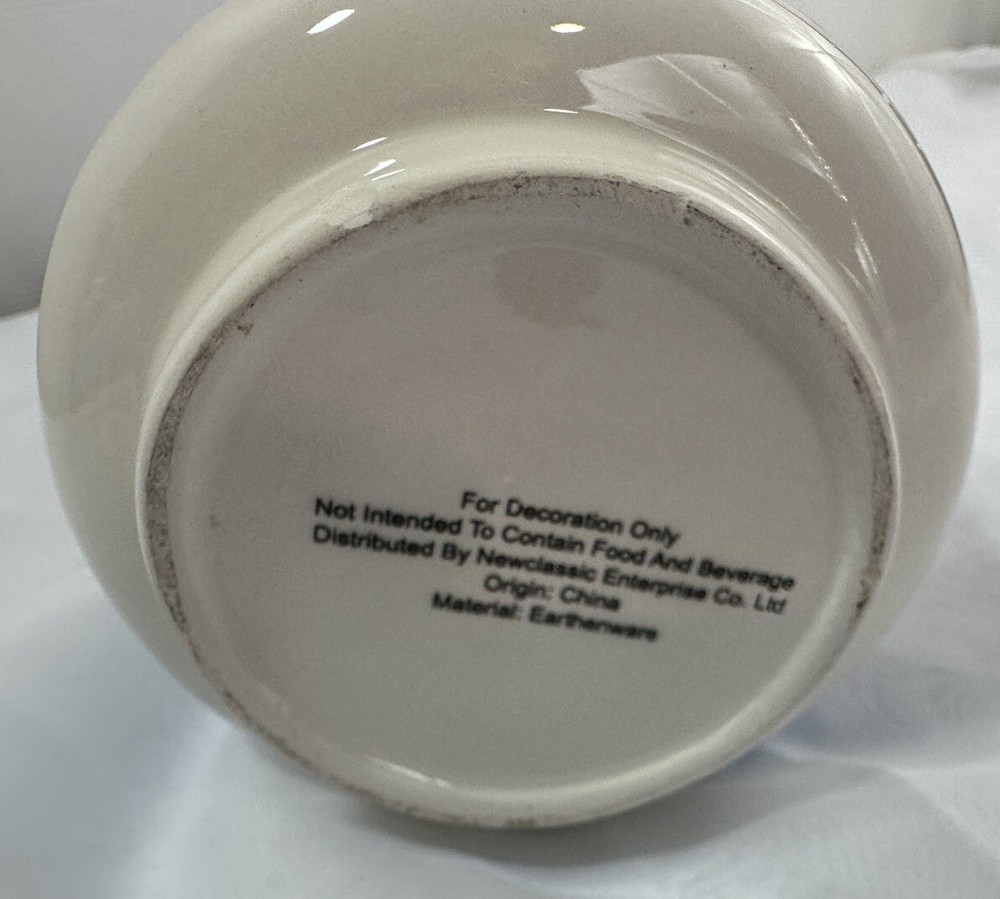 Blue Tie Dye Design Earthenware 10" Vase Mid Century Design