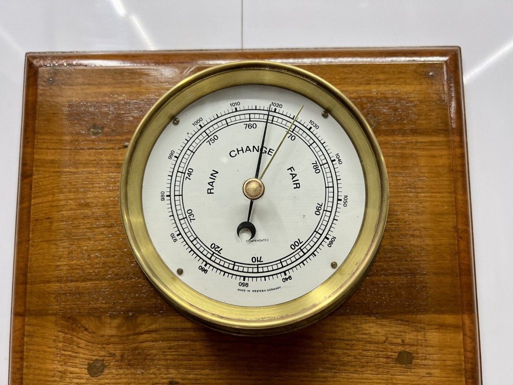 Ship Rain Change Fair Compensated Barometer Made in Western Germany
