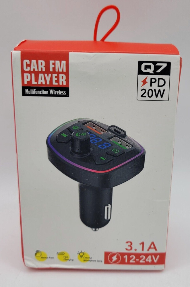 Q7 Bluetooth Car Charger - Car FM Player Transmitter Hands Free