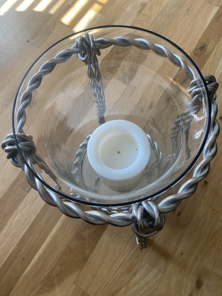 Frontgate Candle Holder With Glass Globe 19” Tall