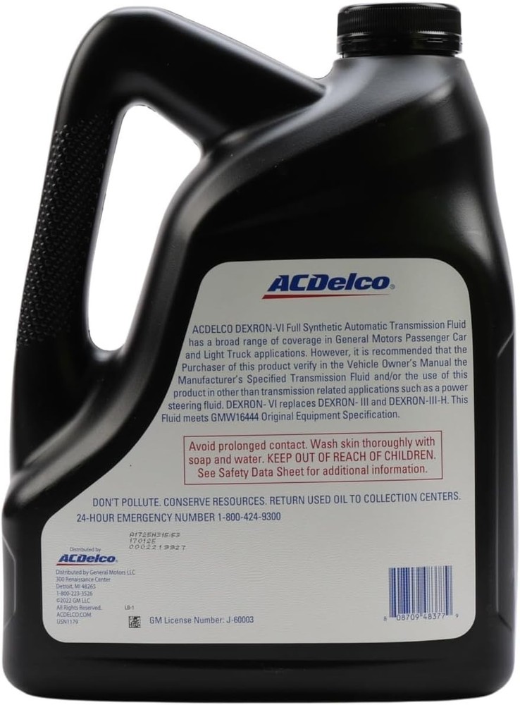 Dexron VI Fluid for Automatic Transmissions, 1 Gallon Jug with Enhanced Features