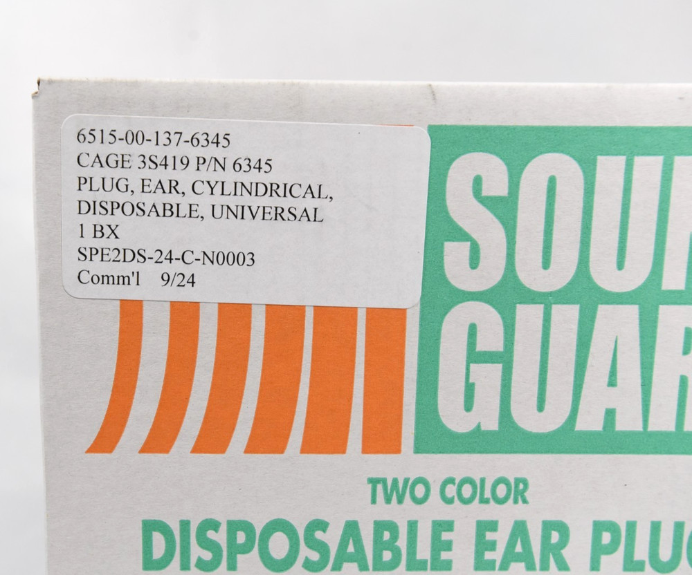 New Dynamics Sound Gaurd 6345 200 Pair Ear plugs