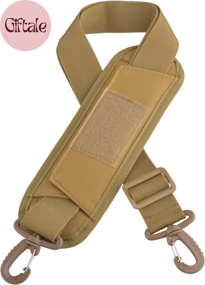 Bag Shoulder Strap Replacement Adjustable Strap with Padded Metal Hooks for Cros