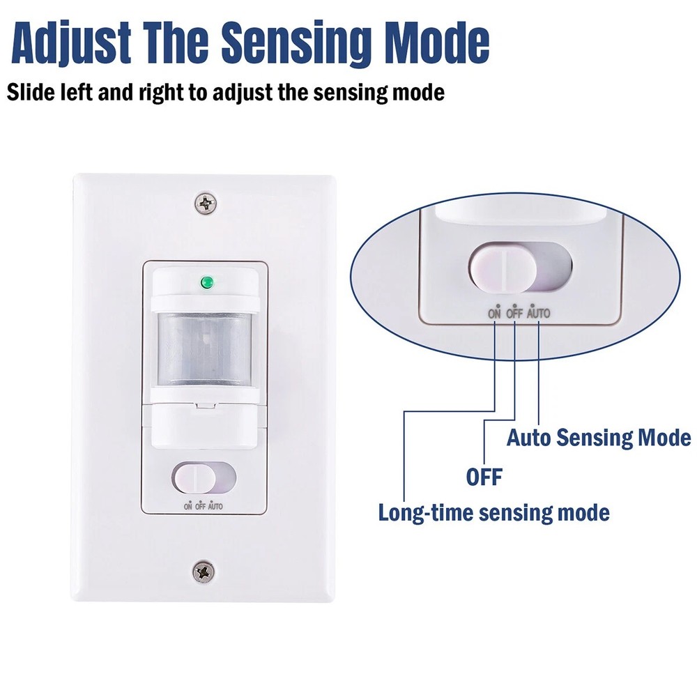 3PC Auto PIR Occupancy Vacancy Motion Sensor Light Switch Auto On/Off Infrared