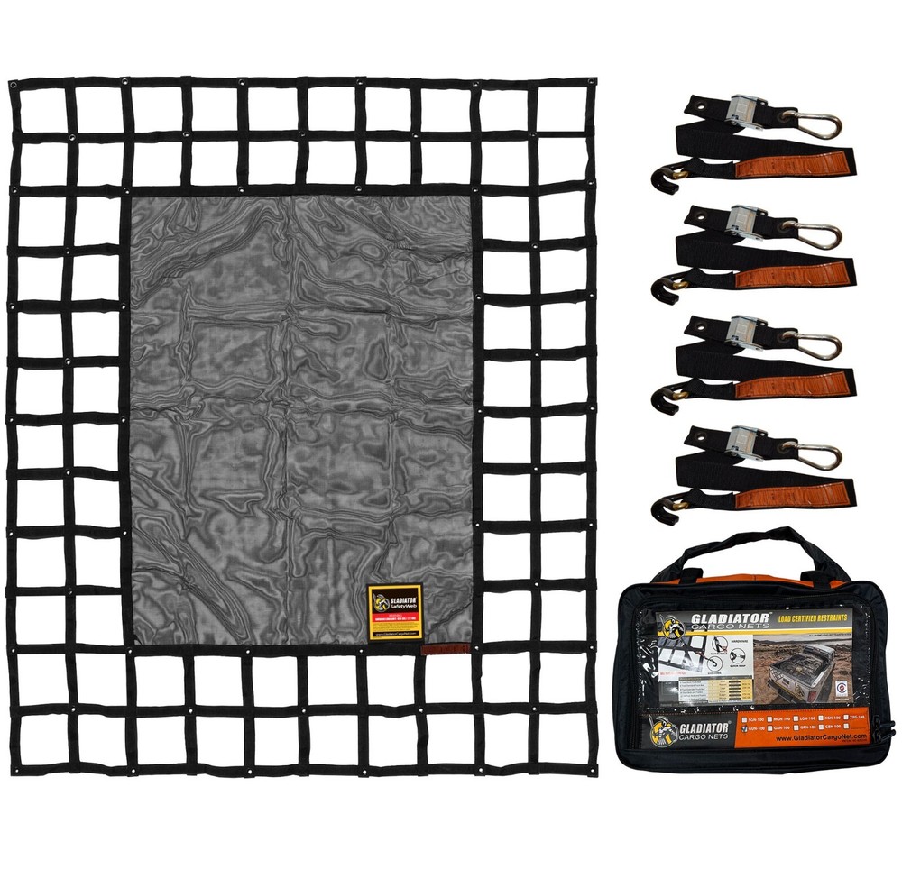 SafetyWeb Cargo Net - Medium (MSW-100) 6.75 x 8' ft | By Gladiator Cargo Nets