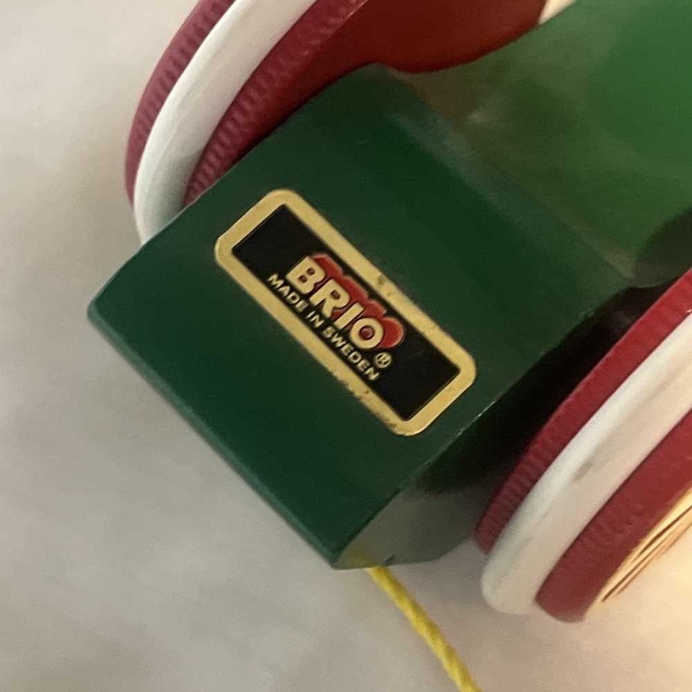 Brio Wood Pull Toy Wagon Made in Sweden Old Style Pull w/Tag