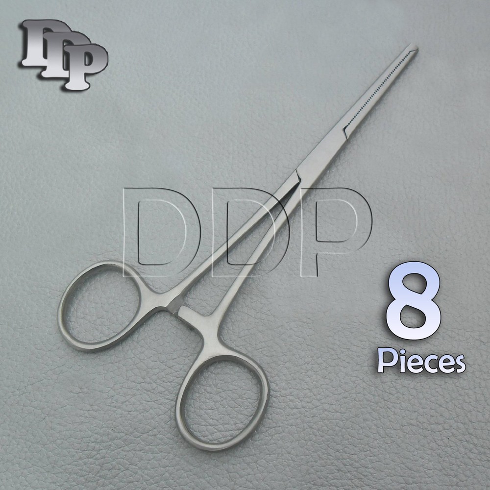8 KOCHER HEMOSTAT FORCEPS 7.25" STRAIGHT SURGICAL INSTRUMENTS