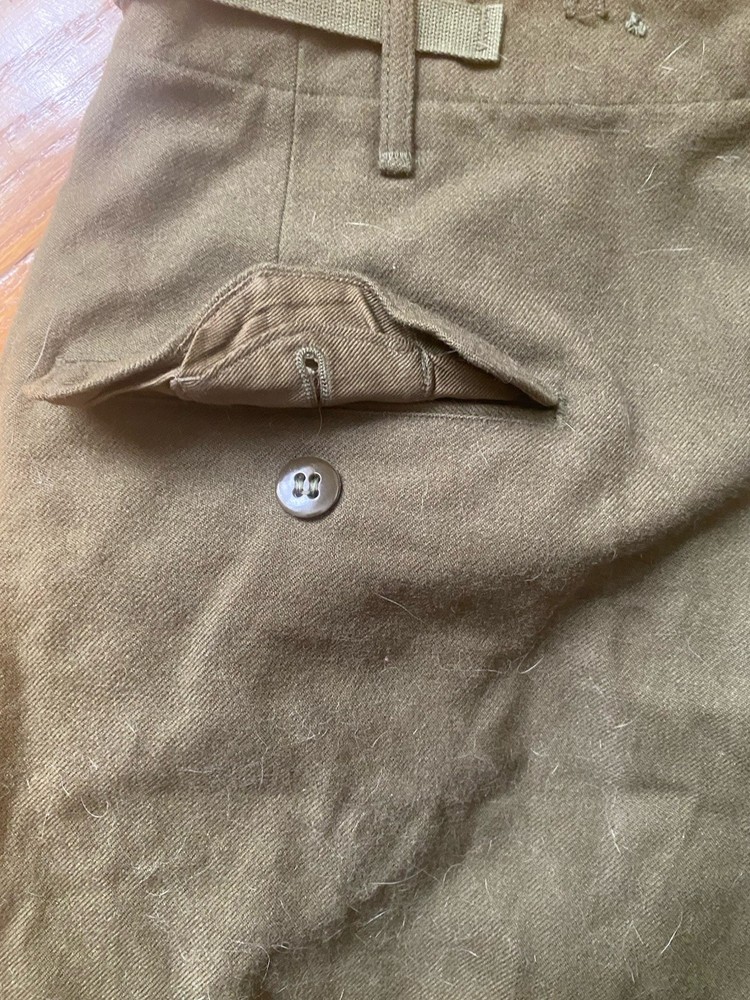 US GI Vintage Trousers Wool 18 Oz, Sz Medium Short, Preowned Nice
