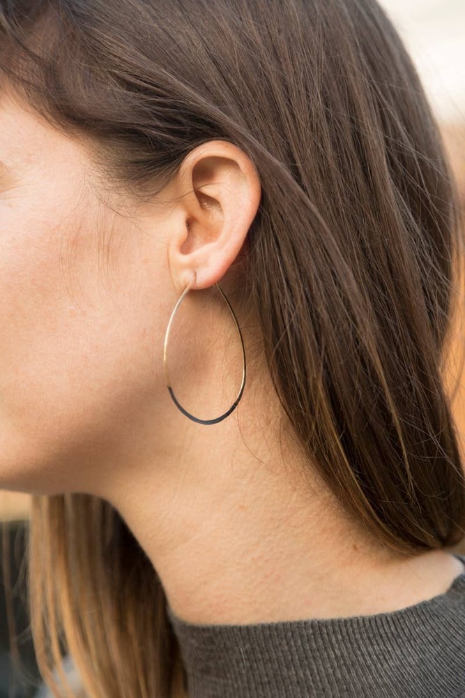 Patina Dipped Circle Hoops