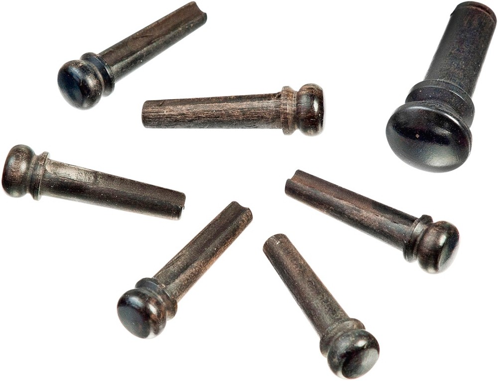 D'Addario Planet Waves Ebony Bridge/End Pin Set Ebony