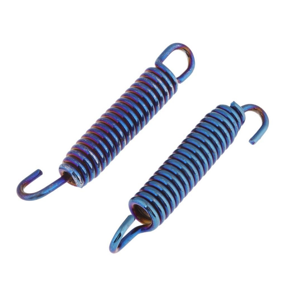 2 Pieces Universal Motorcycle Exhaust Dual Hook Coil Spring