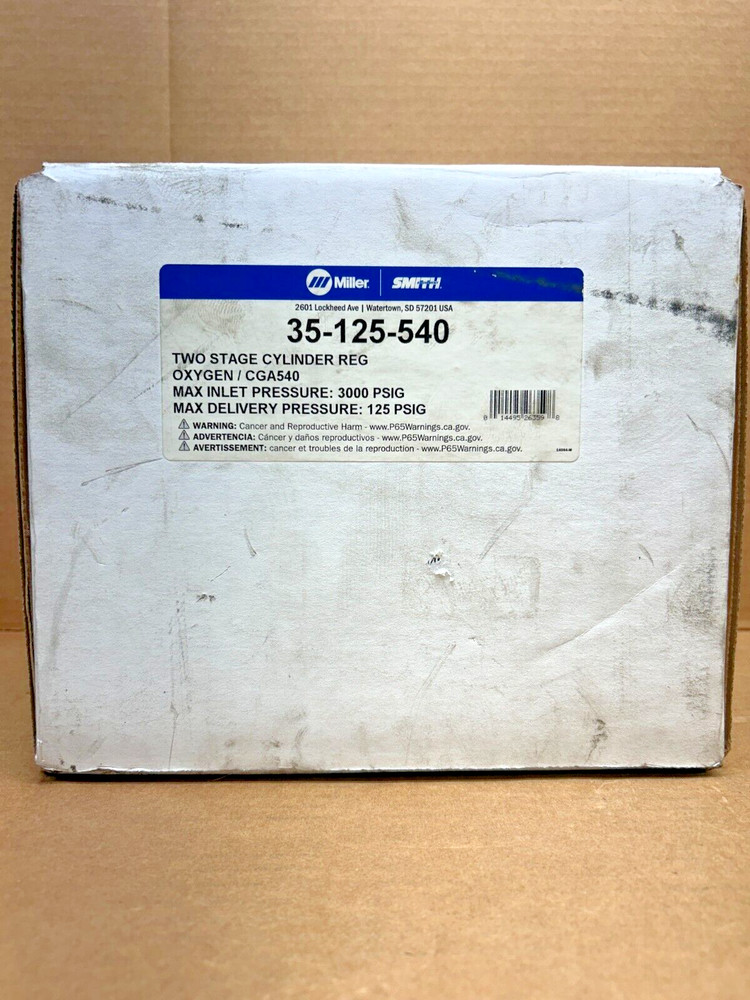 MILLER 35-125-540 TWO STAGE CYLINDER REGULATOR