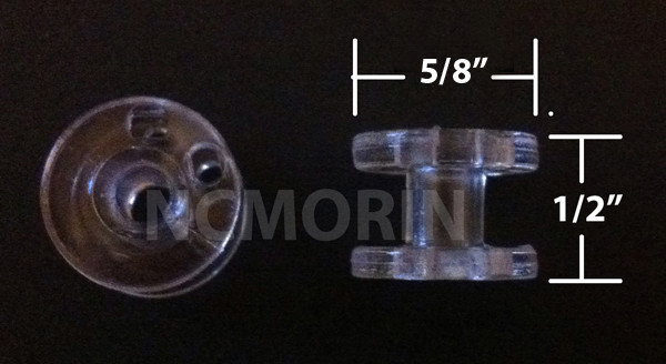 Qty 12 pieces RV Cord Tension Hold Down Pleated Shade Blind Tensioner - Clear