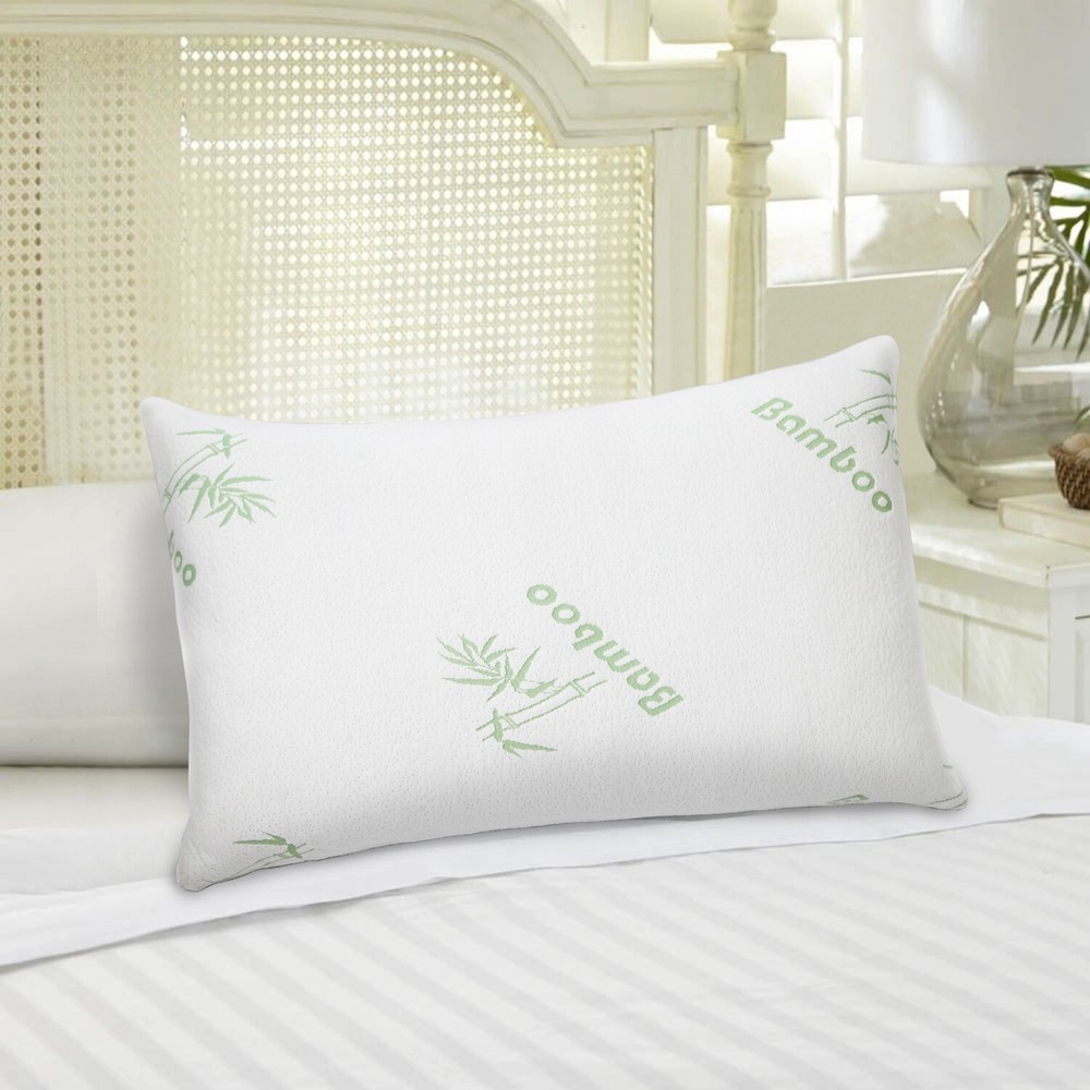 Bamboo Pillows 2 Pack King Queen Size Memory Foam Pillows Cooling Bed Pillow