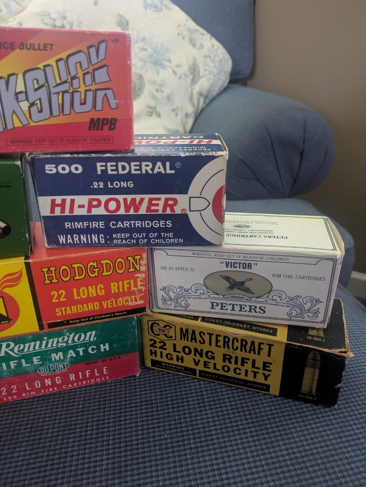 Empty 22 LR Brick Boxes 9 In Total