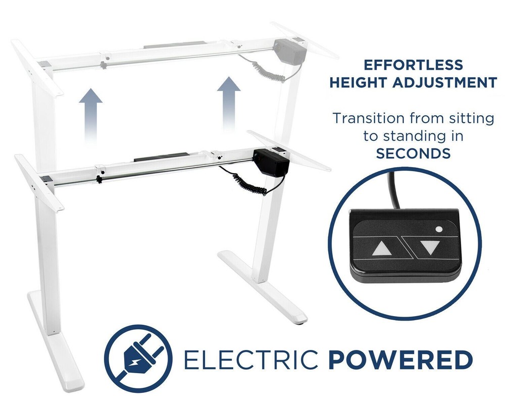Mount-It! Electric Standing Desk Frame | White, Open Box