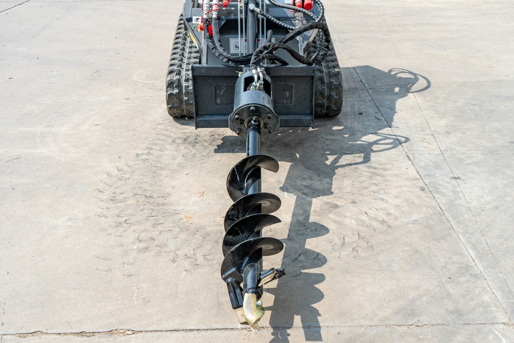 2645lbs 23HP Mini Skid Steer Loader with 20cm Auger Attachment Post Hole Drill
