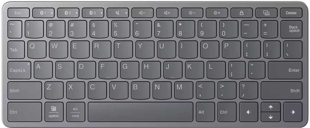 Lenovo - Multi-Device Wireless Keyboard - Luna Gray