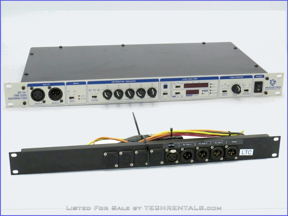 BRAINSTORM ELECTRONICS SR-15+ TIME CODE DISTRIPALYZER + PREWIRED XLR RACK PANEL!