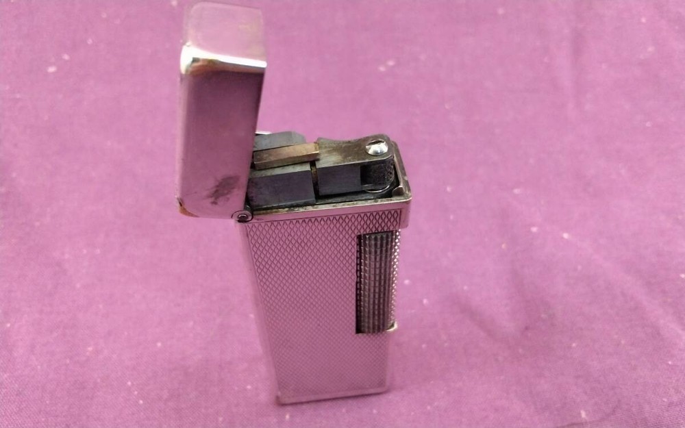 Dunhill Rollagas Early Silver Barley Lighter Working Condition