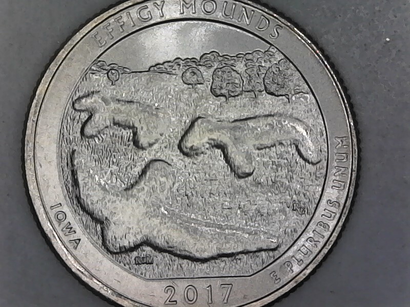 2017-P Effigy Mounds ATB Washington Quarter UNC US Mint Roll