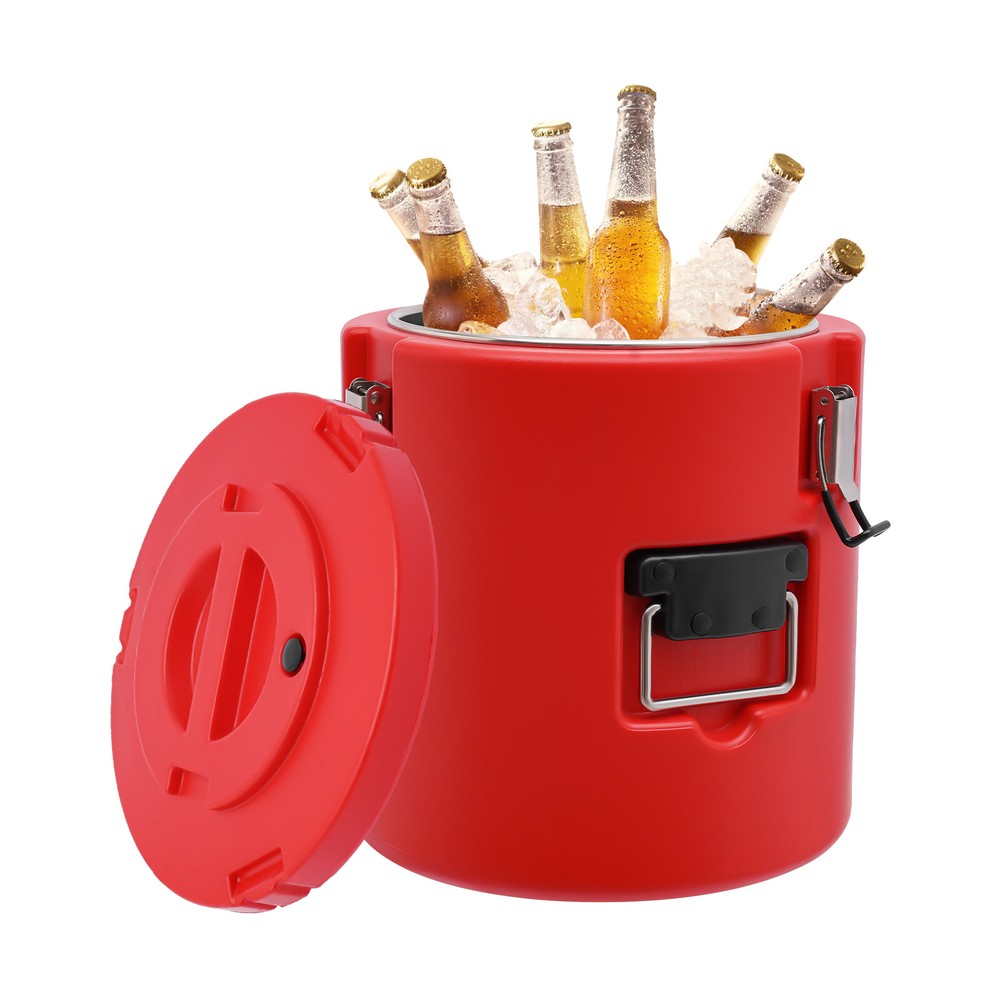 Red 15L Insulated Soup Container with Lid - Durable & Versatile Design