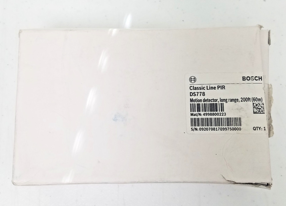Bosch Classic Line PIR DS778 Motion Detector Sensor, Long Range 200Ft. NOB