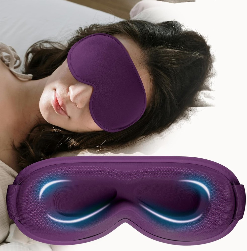 Adjustable Weighted Eye Mask for Sleep - Comfortable Night Eye Cover