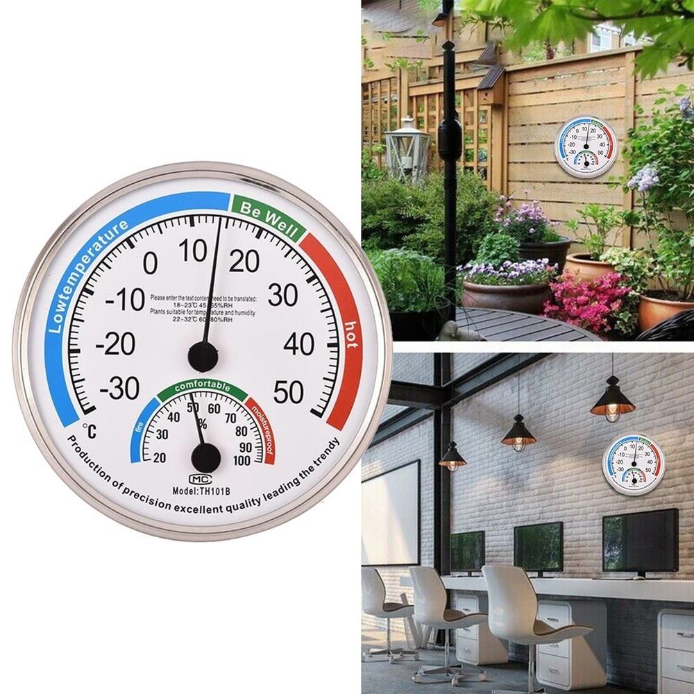 Hygrometer Thermometer Range: -30-50° Thickness 2.2cm White Classroom