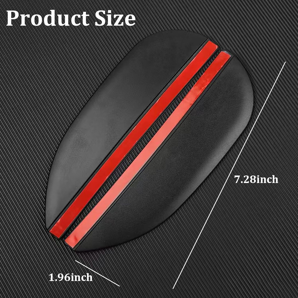 Car Rearview Rain Eyebrow ShieldCar Mirror Rain Protector 2PC Solid Black