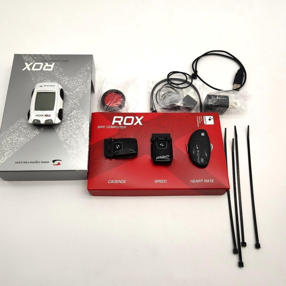 Sigma Rox 10.0 GPS Bicycle Computer White Set USB Rechargeable OPEN PACKAGE