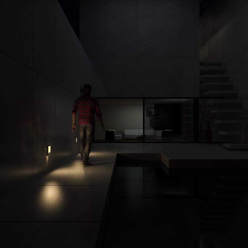 Plug in Motion Sensor Lights with Adjustable Brightness,Warm White Motion Activa