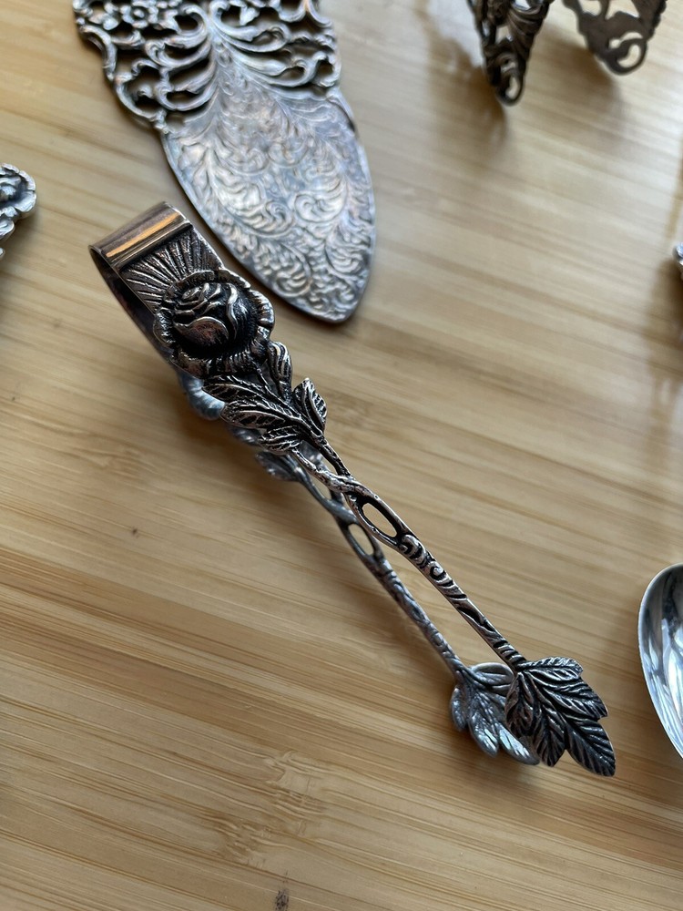 Silver Tea Serving Utensils ( 14 Piece)