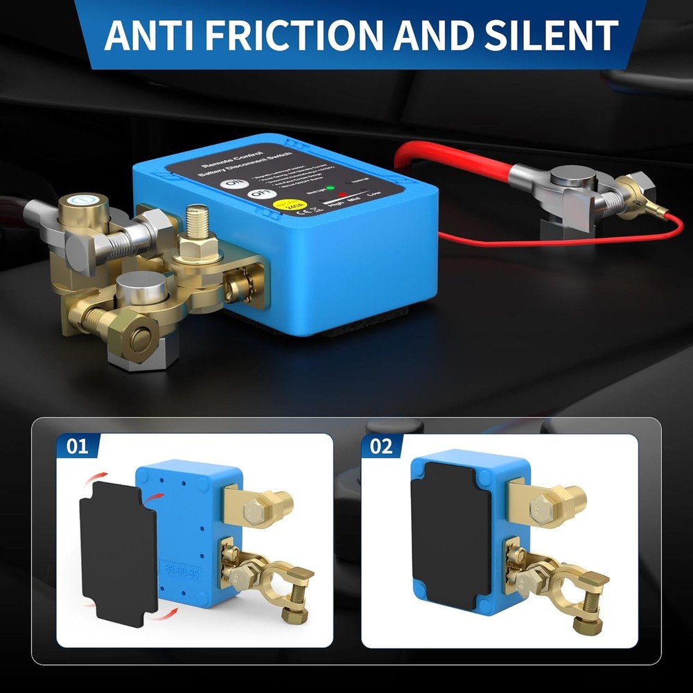 Kill Switch 12V 240A Remote Battery Disconnect Switch Automatic Power Off Switch