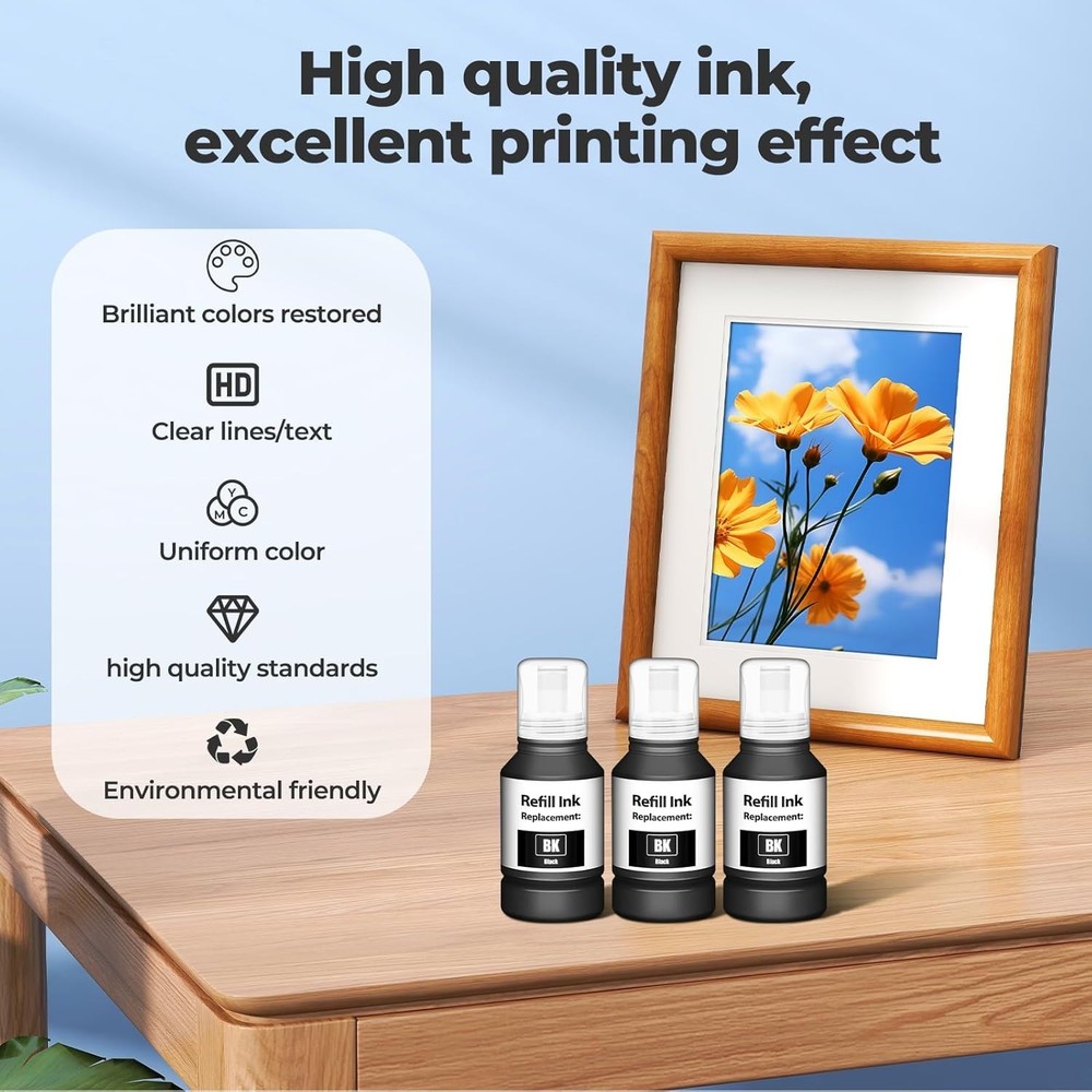 Black Ink Refill Bottles for ET-2850 ET-4850