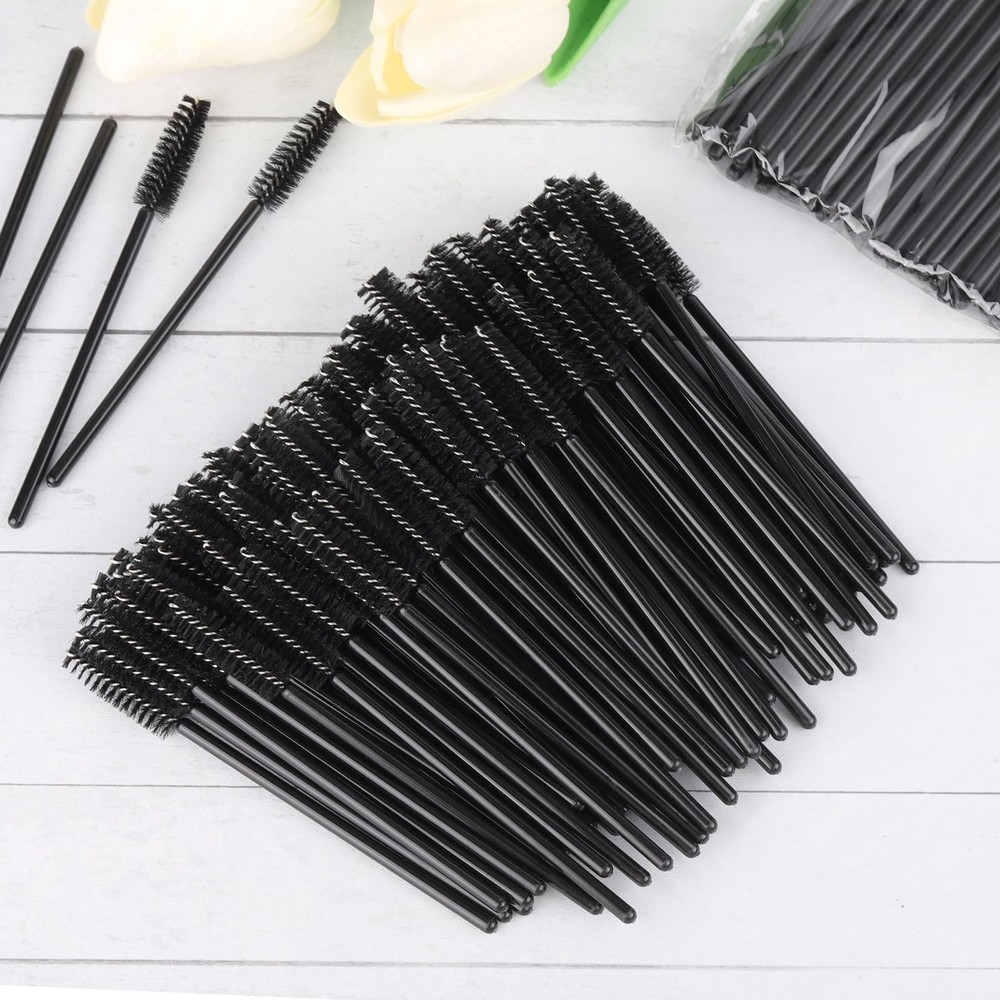 500 Disposable Mascara Wands Eyelash Brushes for Extensions - Black