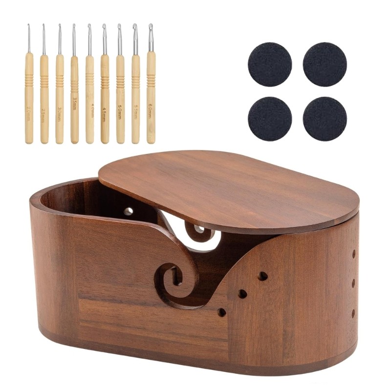 Knitting Assistant Container Can Holds Multiple Yarns And Small Accessories
