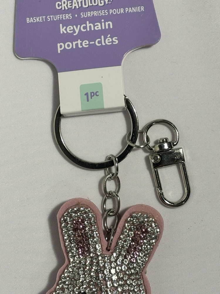 Creatology Easter BUNNY Gem Keychain NEW