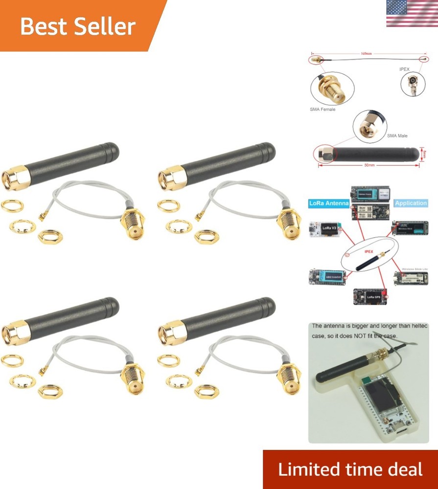 High-Performance 915MHz LoRa Antenna Set - 2dBi Gain for GPS Mesh Node