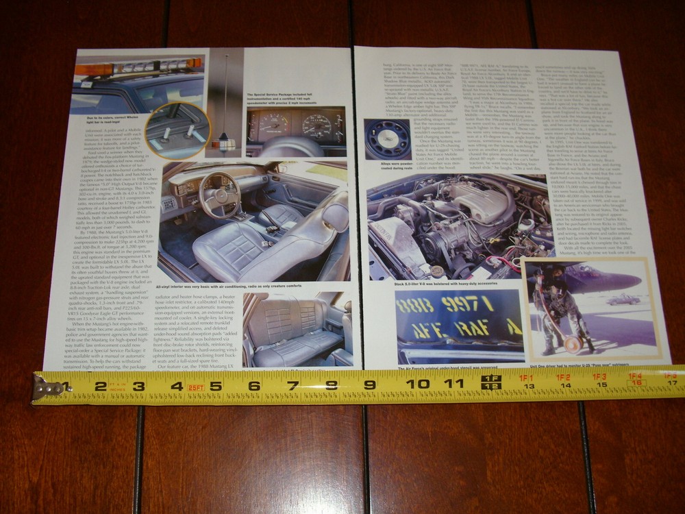 1988 MUSTANG SSP US AIR FORCE U2 ORIGINAL 2005 ARTICLE