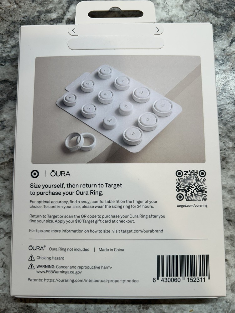 Oura Ring Sizing Kit Gen 4 (New/Sealed)