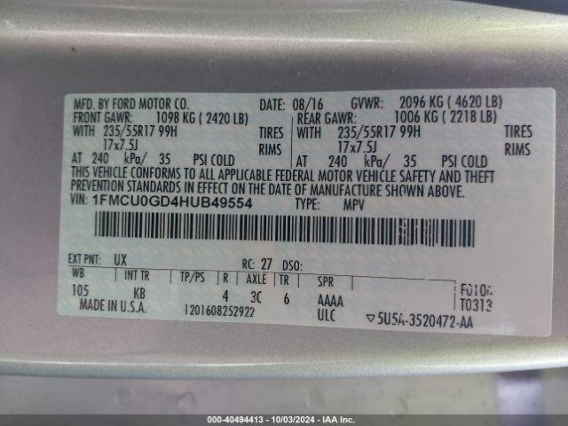 Used A/C Selector Switch fits: 2017 Ford Escape Front automatic temperature cont
