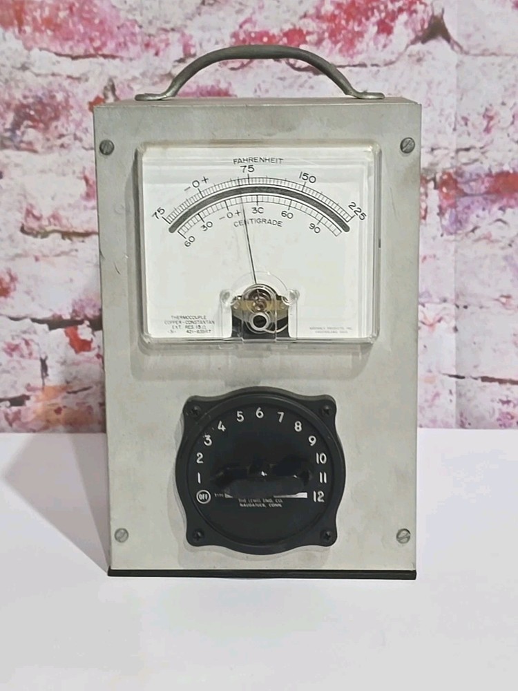 The Lewis Engineering Co Temperature Thermocouple Vintage "UNTESTED"