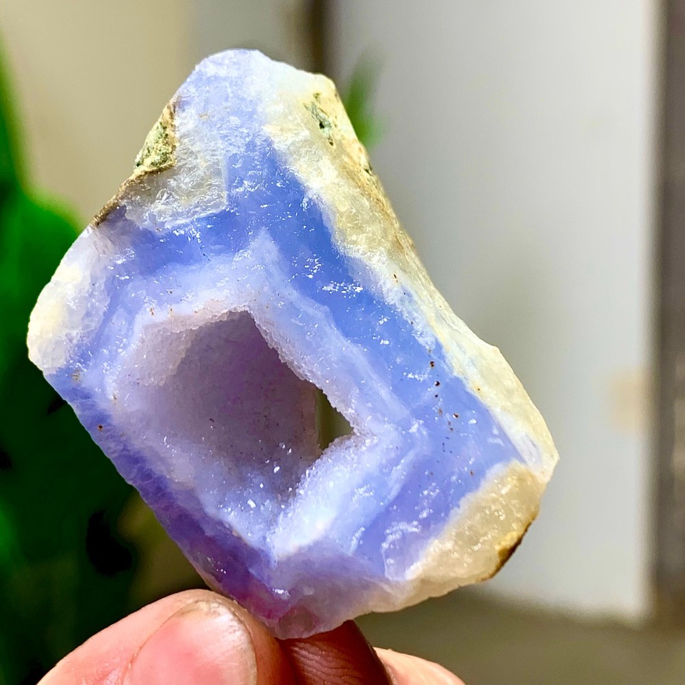 33GNatural Blue striped agate Crystal Chunks piece form Mineral Specimens