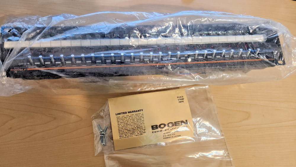 Bogen SBA 325 25-Zone Audio Program Selector Panel Rack Mount Paging System NEW